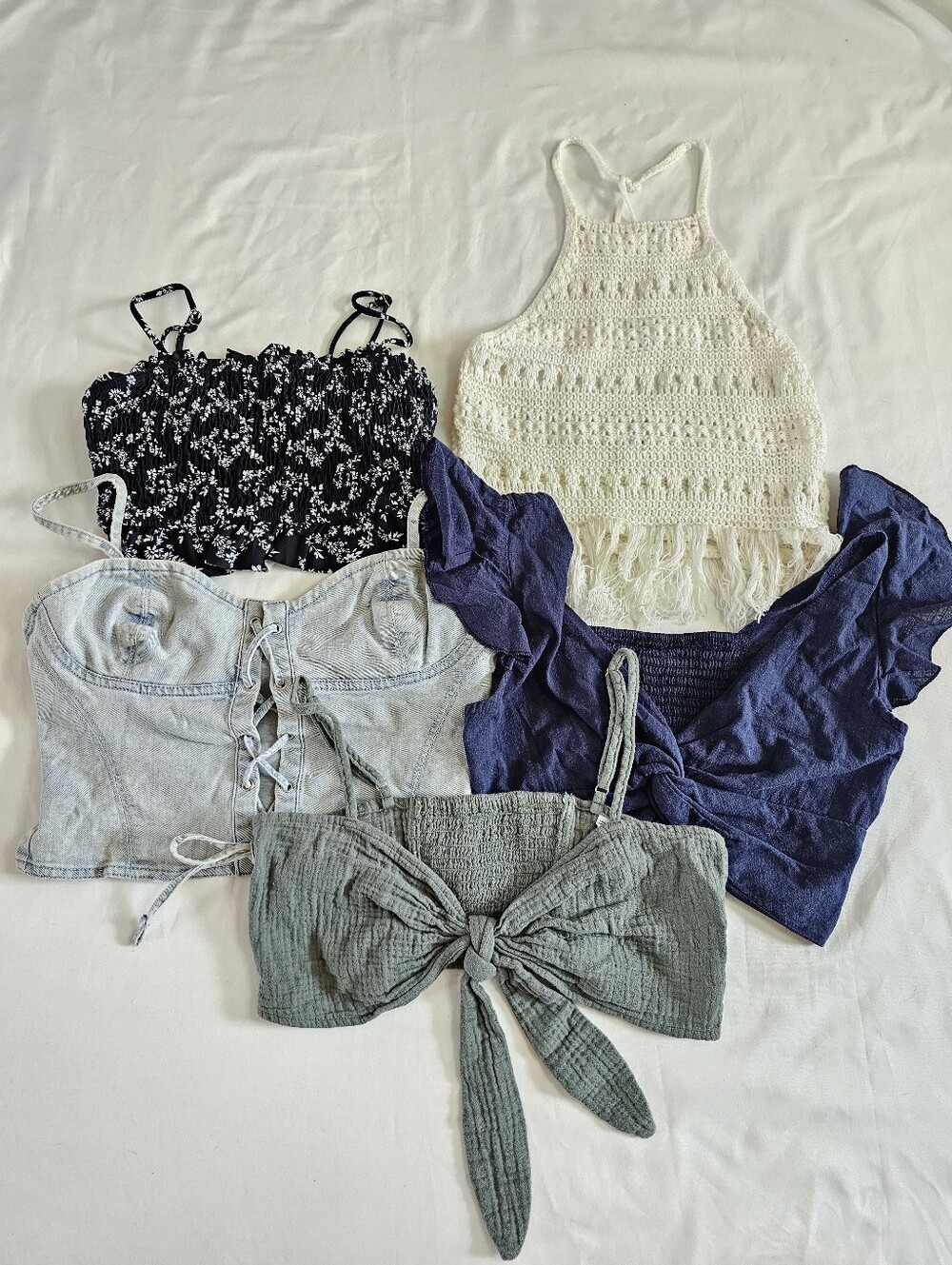 5pc Bundle Cropped Summer Top Bundle Western Farm Cottagecore Festival Nashville